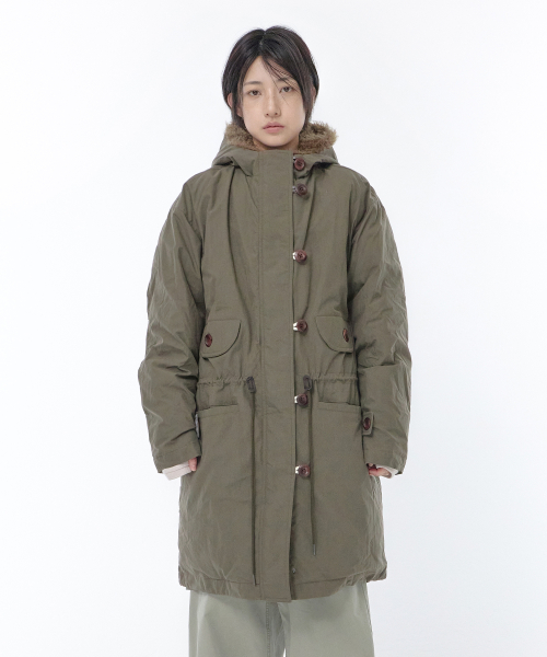 Padded fishtail duffle parka (Khaki)