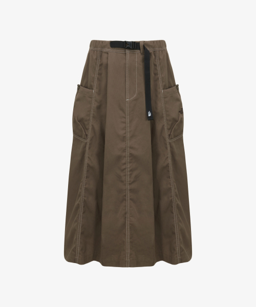 NK6NS80B 여성 소프트우드 스커트 DEEP TAUPE