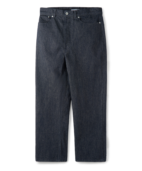 Raw Straight Denim Pants Navy