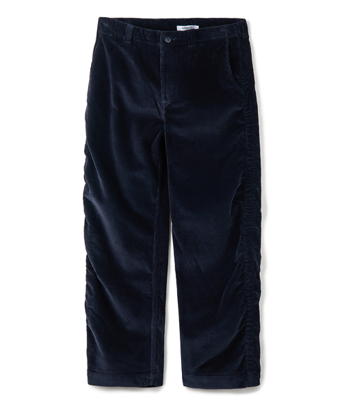 Puckering Corduroy Pants Navy