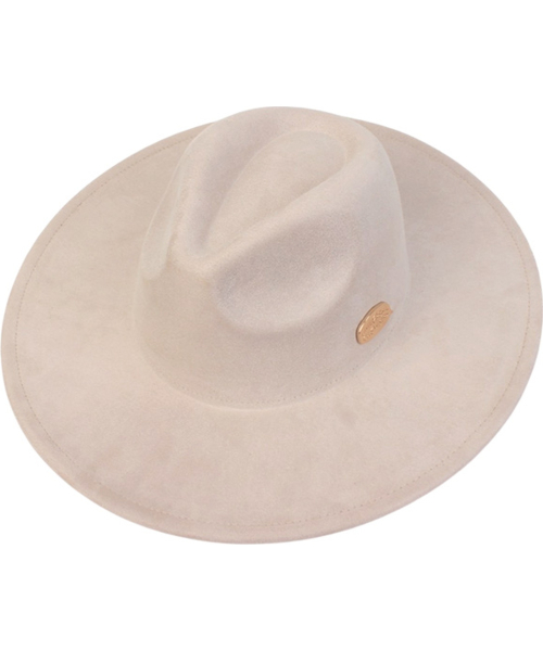 Suede Simple Ivory Fedora 페도라
