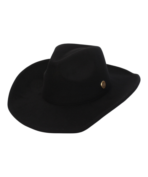 Cowboy Wool Black Long Fedora 페도라