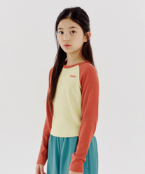 스키퍼 래글런 티셔츠 - 오렌지