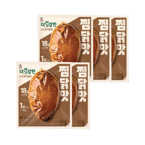 (냉동) 더건강한 소스 닭가슴살 찜닭맛 100g x5개