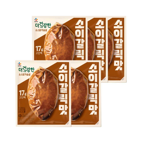 (냉동) 더건강한 소스 닭가슴살 갈릭맛 100g x5개