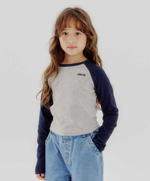 스키퍼 래글런 티셔츠 - 네이비