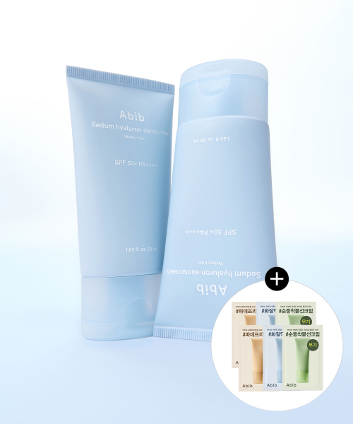 수분초 히알루론 선세럼 워터리 튜브 SPF50+ PA++++ 50ml 2개 (+선크림 샘플 키트 증정)