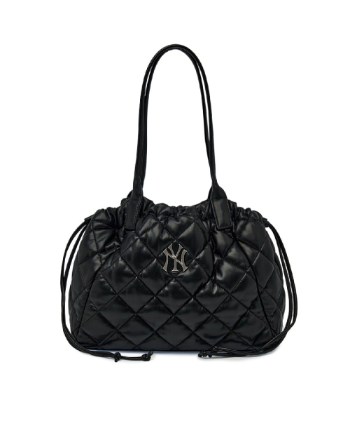 베이직 퀼팅 PU 토트백 NY (Black)