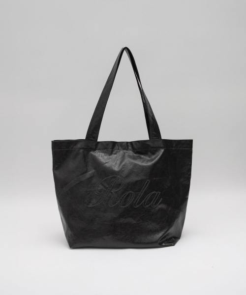 LEATHER SHOULDER BAG BLACK