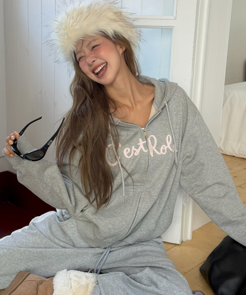 CEST ROLA HOOD ZIP UP M/GRAY