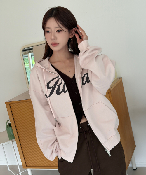 ROLA PATCH HOOD ZIP UP L/PINK