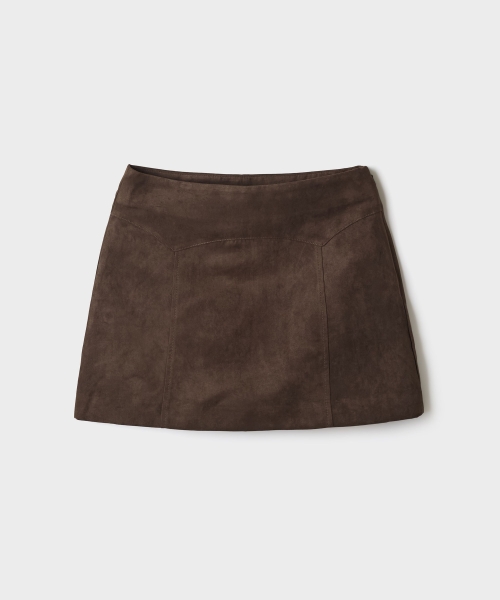 [Synthetic Leather] Suede Mini Skirts_SPWHG49W13