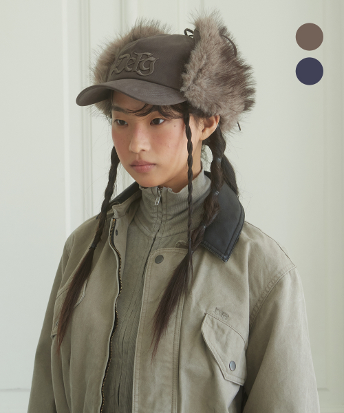 FUR EARMUFF CAP [2COLOR]