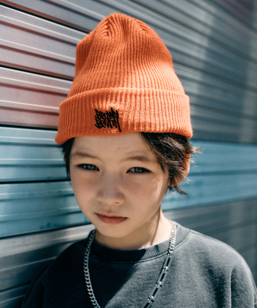 KIDS TAG BEANIE - ORANGE