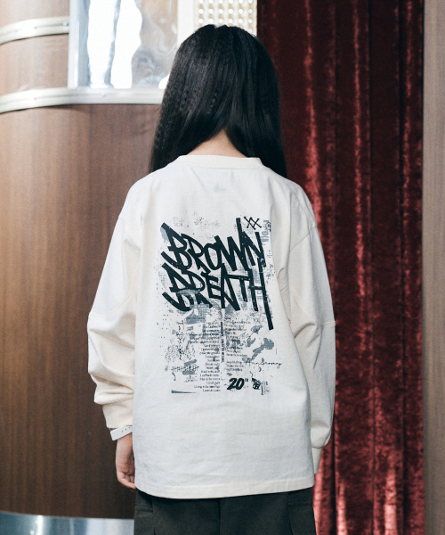KIDS 20TH ANNIV TAG LONGSLEEVE - CREAM