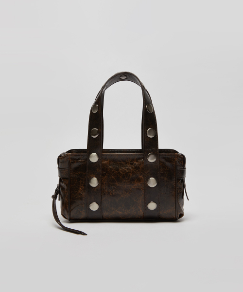 Stud tote bag(Oak Brown)_OVBTX26251PLB
