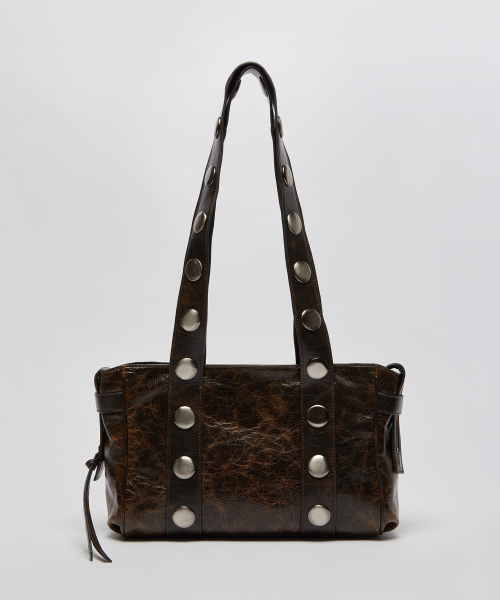 Stud shoulder bag(Oak Brown)_OVBSX26254PLB