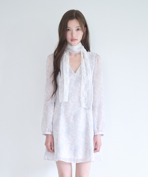 낫 유어 로즈 시어 스카프 세트 드레스 (그레이)