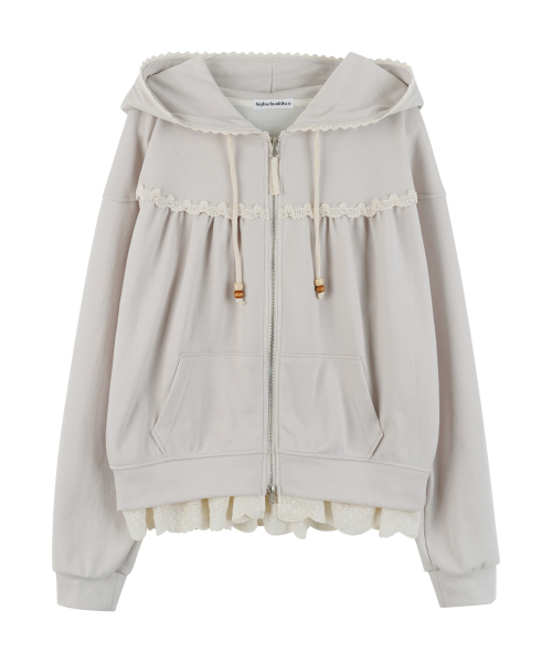 Lace cozy Hoodie Zip Up_Facial Creams
