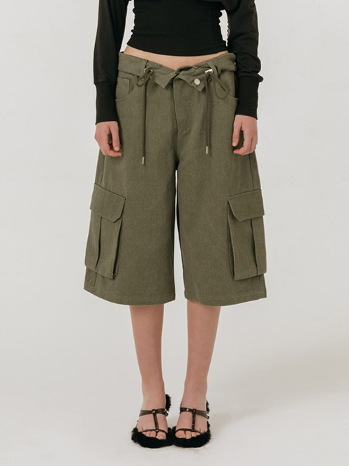 BERMUDA CARGO PANTS / KHAKI