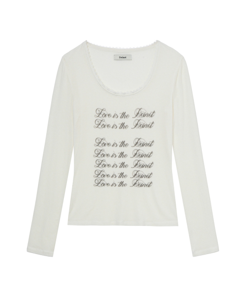 LOVE IS THE LACE LONG SLEEVE IN WHITE