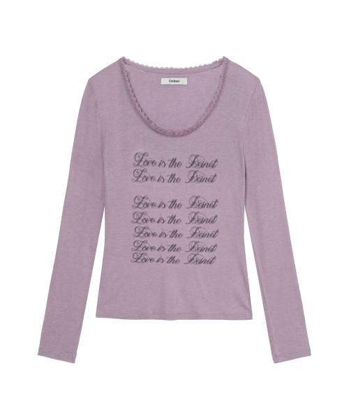 LOVE IS THE LACE LONG SLEEVE IN LIGHT PURPLE