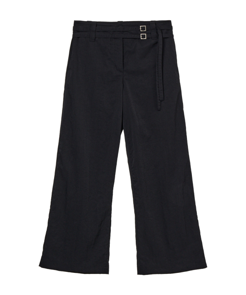 BUCKLE SLACKS IN BLACK
