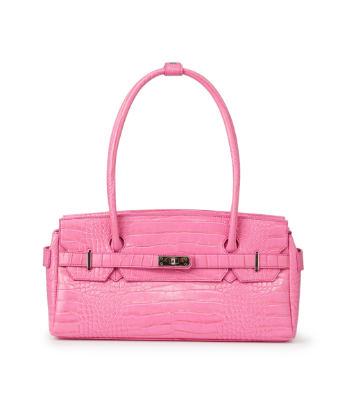 CROCODILE PATTERN TWO-WAY BAG IN PINK