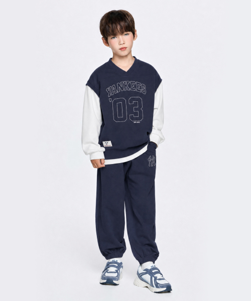 엠엘비 키즈 스포티브 베스트 레이어드 세트 NY (L.Navy)