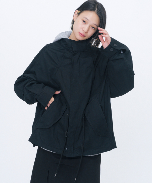 Double pocket short field jacket BLACK