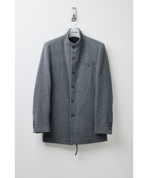 Stand Collar Coat Charcoal