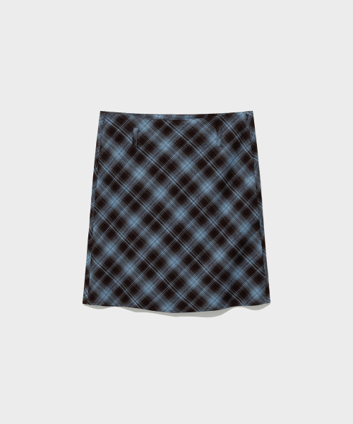FLANNEL CHECKED MIDI SKIRT_BROWN [LC263SK01BR]
