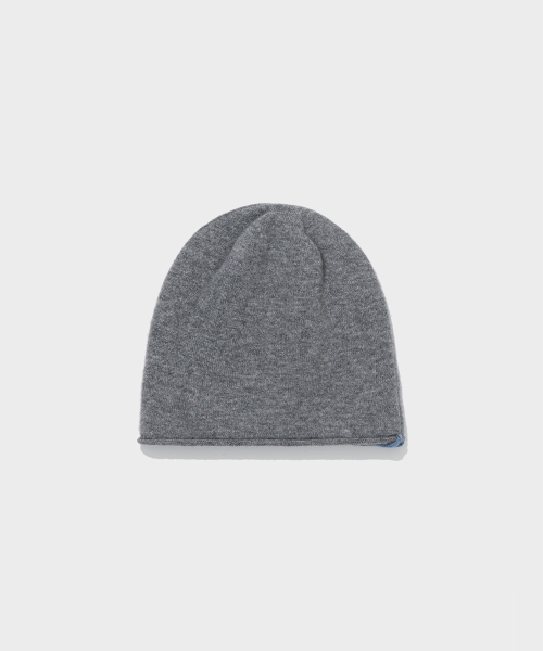 WOOL BLEND REVERSIBLE BEANIE_MELANGE GREY [LC263HA02MG]