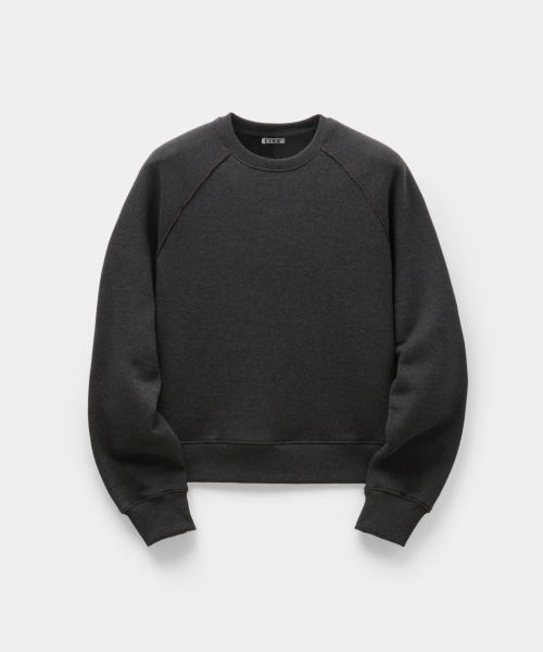 Contrast Stitch Raglan Sweatshirt (Charcoal)