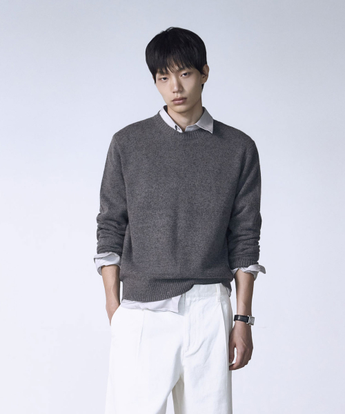 Wool Blended Crewneck Sweater