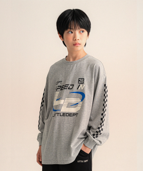 레이서 그래픽 티셔츠 Grey