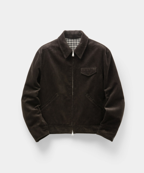 Mid WEIL Corduroy Zip-Up Jacket (Washed Black)