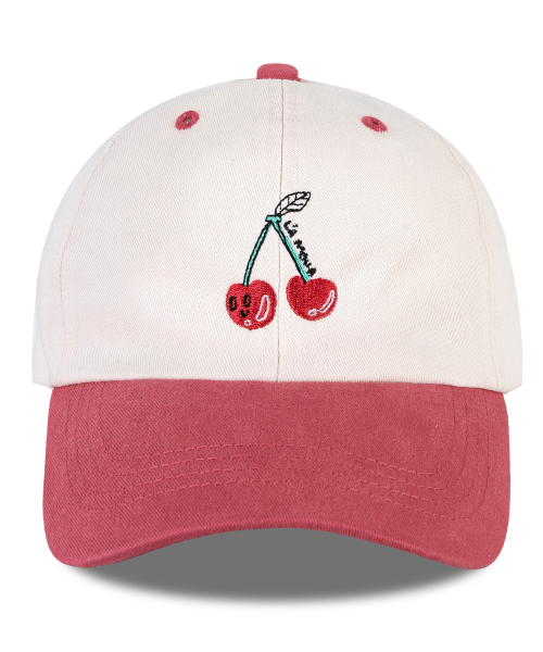 체리 페이스 투톤 볼캡-핑크(cherry face two-tone ball cap)