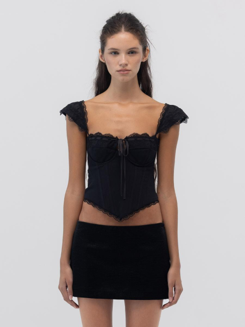 POWDER CORSET TOP (BLACK)
