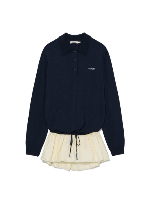 NEST POLO MINI DRESS (NAVY)