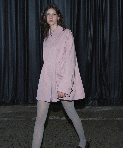 FLARE HALF COLLAR JACKET (PINK)