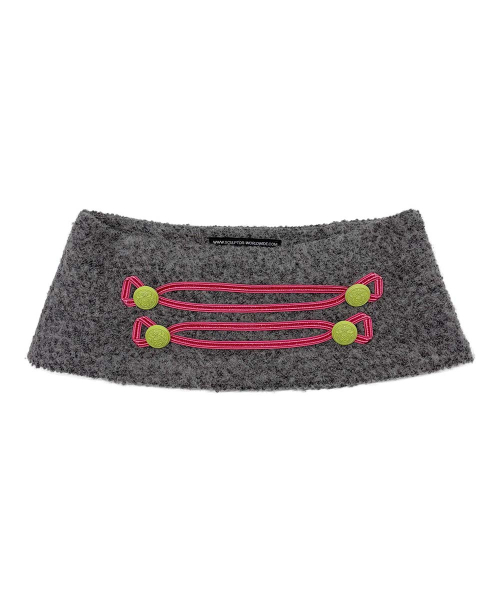 Wool Micro Skirt Melange Gray