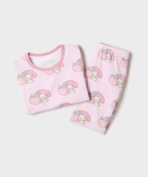 [키즈] (산리오캐릭터즈) 면 모달 실내복(Light Pink)_SPLOG49KU1
