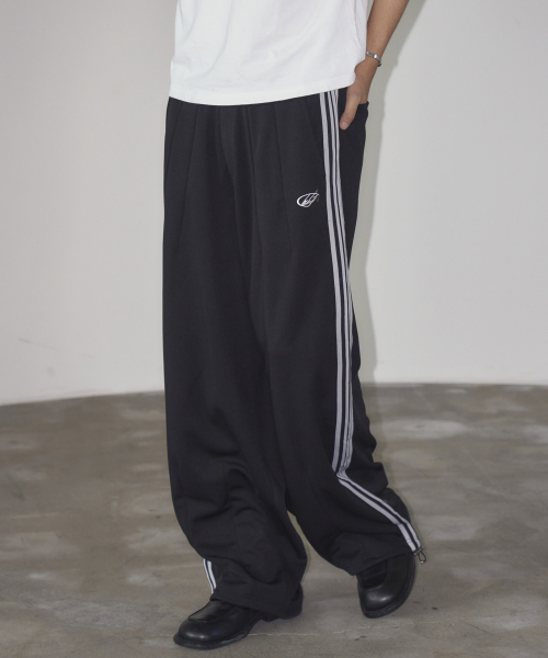 Jersey Track Balloon Pants, Black