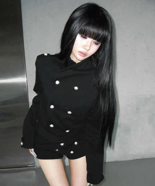 SIER NAPOLEON HIGH-NECK JACKET (BLACK)