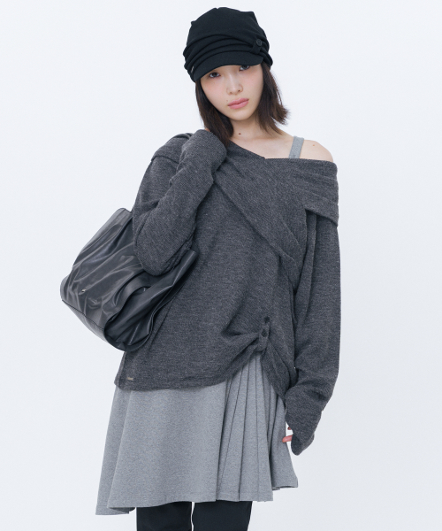미세키서울 Layered pleats one piece SET CHARCOAL