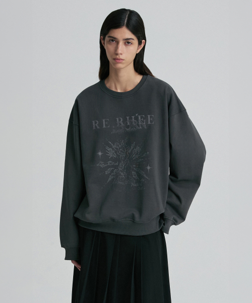 REBORN SWEATSHIRT CHARCOAL