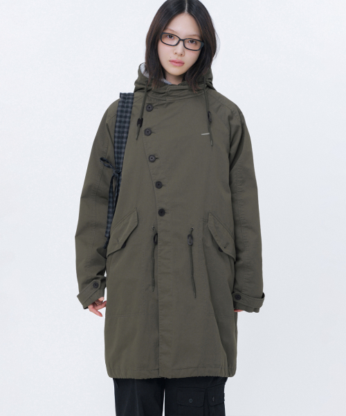 미세키서울 Asymmetry button field jacket KHAKI