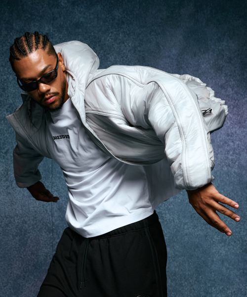 SYMBOL B LIGHTWEIGHT PADDED JACKET [LIGHT GREY]