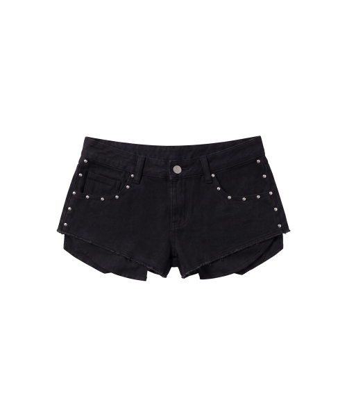 로미 컷오프 마이크로 숏츠_블랙 Romy Cutoff Micro Shorts_Black